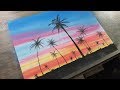 Cómo Dibujar un Atardecer al Pastel Paso a Paso - Super Fácil, Paisaje