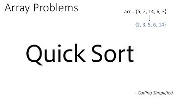 Array - 9: Implement Quick Sort | Quick Sort on Array