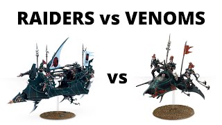 Raiders vs Venoms - Drukhari Transport Comparison