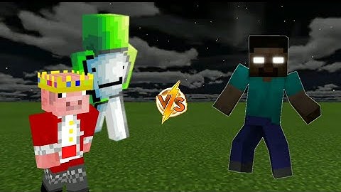 Dream and Technoblade vs Herobrine |Minecraft