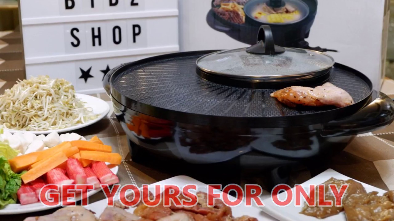 2 in 1 electronic hotpot and grill - YouTube