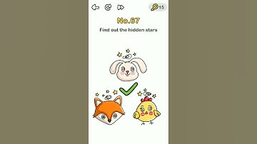 BRAIN OUT Level 67 ;Find out the hidden stars