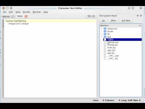 Very Early Alpha Prymatex Text Editor
