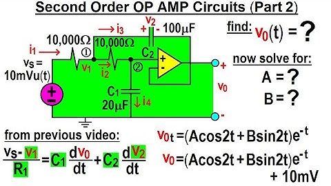 Electrical Engineering: Ch 9: 2nd Order Circuits (67 of 76) 2nd Order OP AMP Circuits (Part 2)