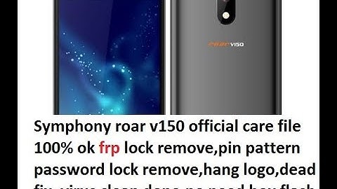 SYMPHONY V150 FLASH FILE WITHOUT PASSWORD