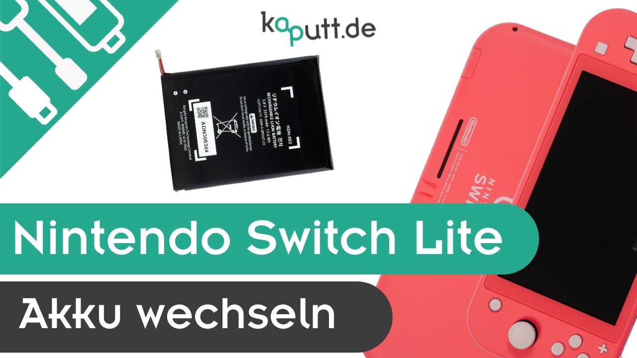 Nintendo Switch Lite Akku wechseln kaputt.de YouTube