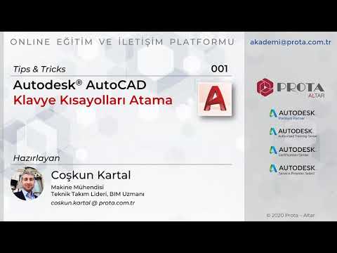AutoCAD Tips & Tricks - Klavye Kısayolları Atama - YouTube