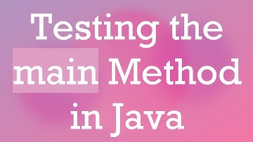 Testing the main Method in Java
