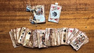 ALTERED VINTAGE PLAYING CARDS - DIY - Ephemera for Junk Journals PART 5