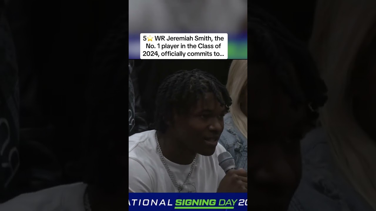 5⭐️ WR Jeremiah Smith, the No. 1 player in the Class of 2024, signs with Ohio State ✍️ #shorts