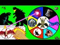 Godzilla vs gamera spinning wheel slime game w rare figures kaiju  toys