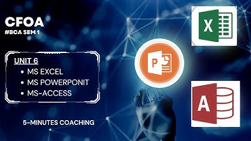 COMPUTER FUNDAMENTAL & OFFICE AUTOMATION || UNIT 6 || BCA SEM 1||#ccsu #ccsuniversity