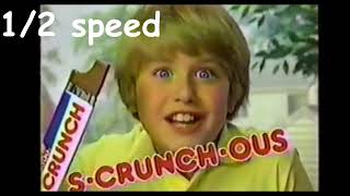 Nestle Crunch Ad At Different Speeds