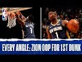 Every Angle: Zion Slams It Home For First NBA Dunk!