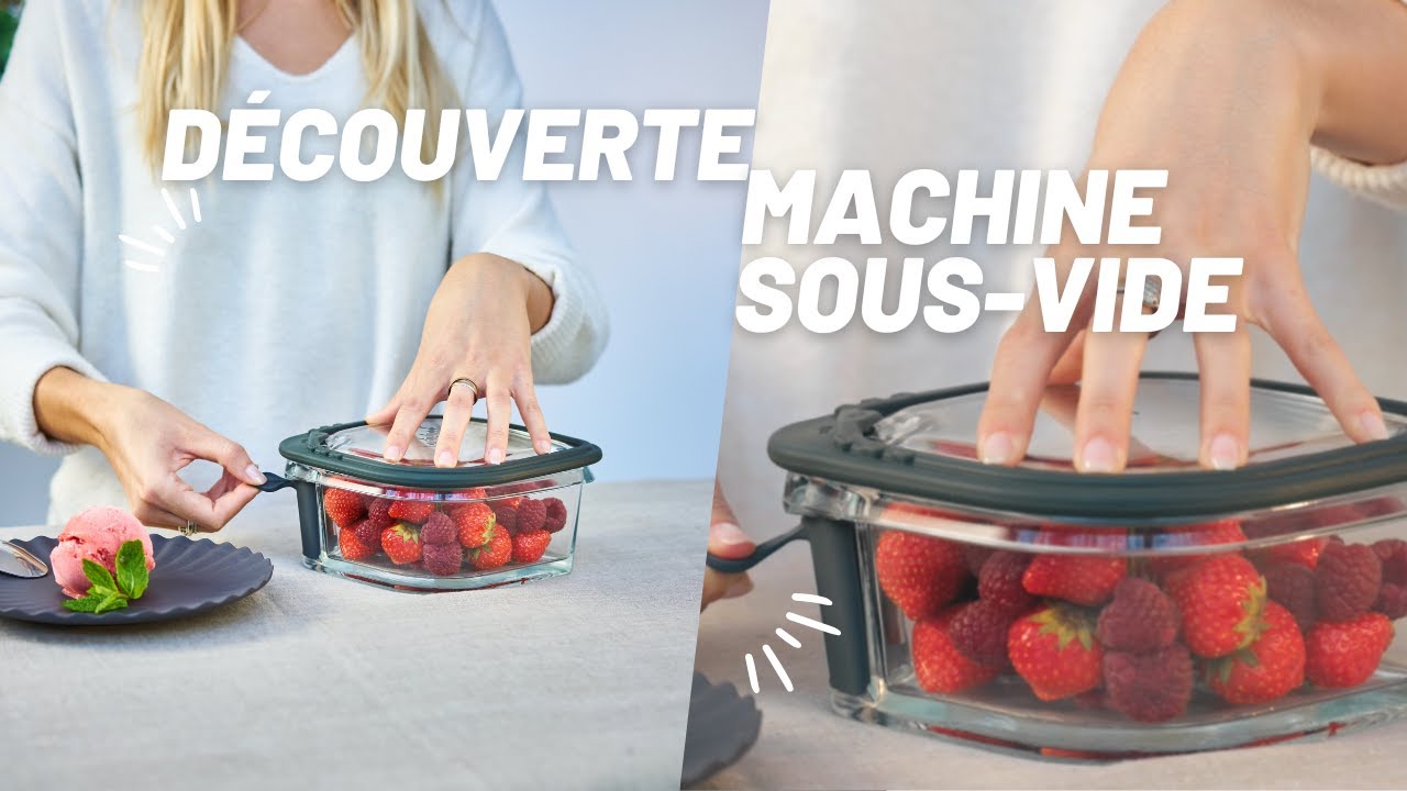 BIOTYFOOD® Pack Machine mise sous vide alimentaire + 1 boite sous vide 0,7L  100% verre - Biotyfood®