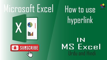 How to use hyperlink in Excel II Urdu and Hindi