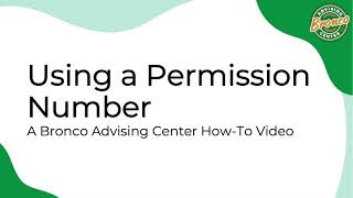 Permission Numbers