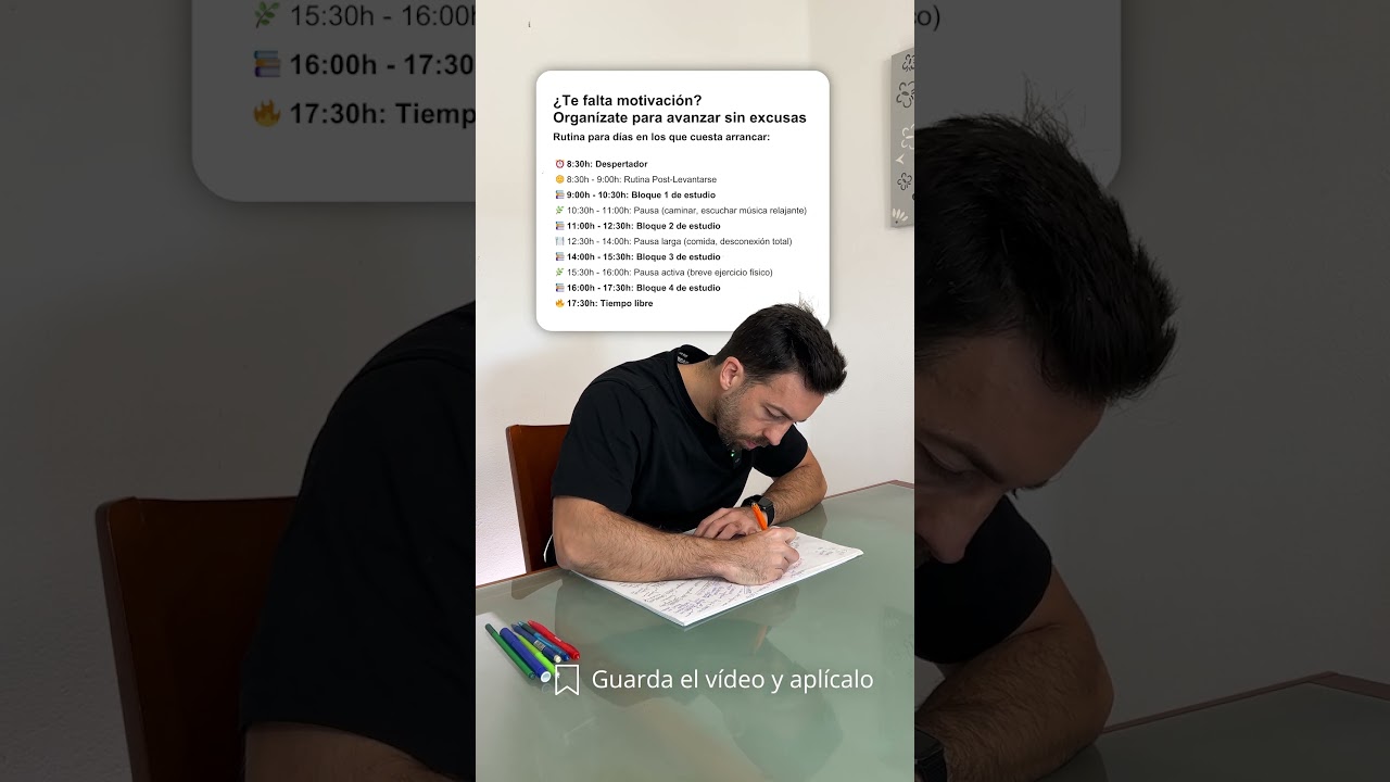 Rutina de estudio para opositores  