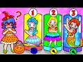 [🌈paper diy🌈] Rainbow Rapunzel vs Poor Elsa and Naughty LadyBug Family | Rapunzel Compilation 놀이 종이