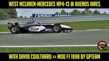 [rFactor] West McLaren-Mercedes MP4-13 @ Buenos Aires with @therealdcf1 ► Mod F1 1998 GPTeam