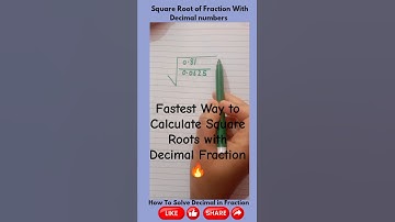 Square Root with Decimal Fraction 😱#maths #decimal #fraction