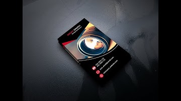 Simple Businesse card design Red | Black with  Photoshop CC_2017 Tutorial