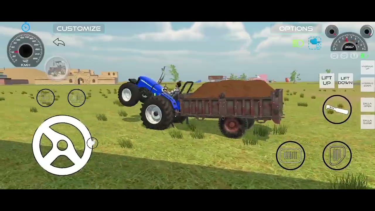 Driving sonalika 60 and  sand trolley tournament in game 💥#viralvideo #modificition #tournament 