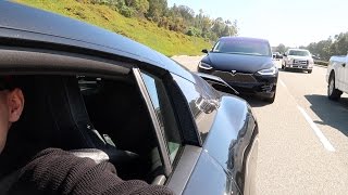 DRIVING THE AUDI R8 & TESLA MODEL X TOGETHER