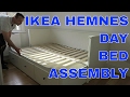 IKEA HEMNES Day-bed frame with 3 drawers assembly