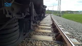 České Budějovice - Horní Dvořiště / POHLED NA TRAŤ OD KOL A PODVOZKU / 4K KVALITA