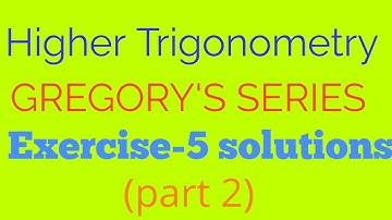 BSC part1 Higher Trigonometry GREGORY