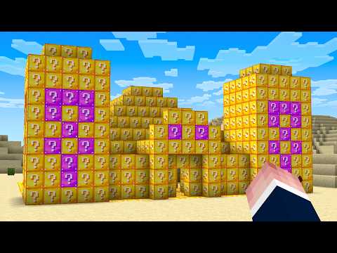 Minecraft mais les Structures sont en LUCKY BLOCKS !