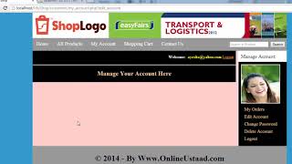 47 E Commerce website in PHP & MySQL in Urdu Hindi part 48 customer edit account