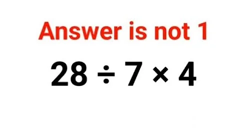 28÷7×4 The answer is not 1. Many got it wrong!  Ukraine Math Test #math #percentages #ukraine