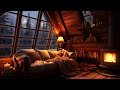 Thunder &amp; Fireplace Ambience in Mountain Retreat with Nightly Rain for Sleeping