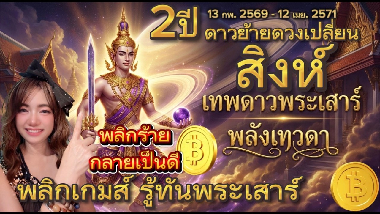 ลัคนา/ราศีสิงห์♌พลิกเกมส์ รู้ทันพระเสาร์พลังเทวดา 2 ปี ดาวย้ายดวงเปลี่ยน 13 กพ. 2569 - 12 เมย. 2571