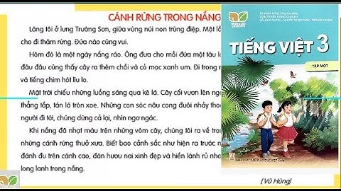 Tiếng Việt lớp 3- Cánh rừng trong nắng - Sách Kết nối tri thức với cuộc sống