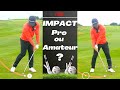 Impact pro ou amateur    cours de golf en ligne sur le contact de balle