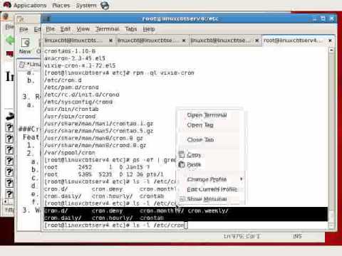 Redhat Enterprise linux 5 Cron-Part1