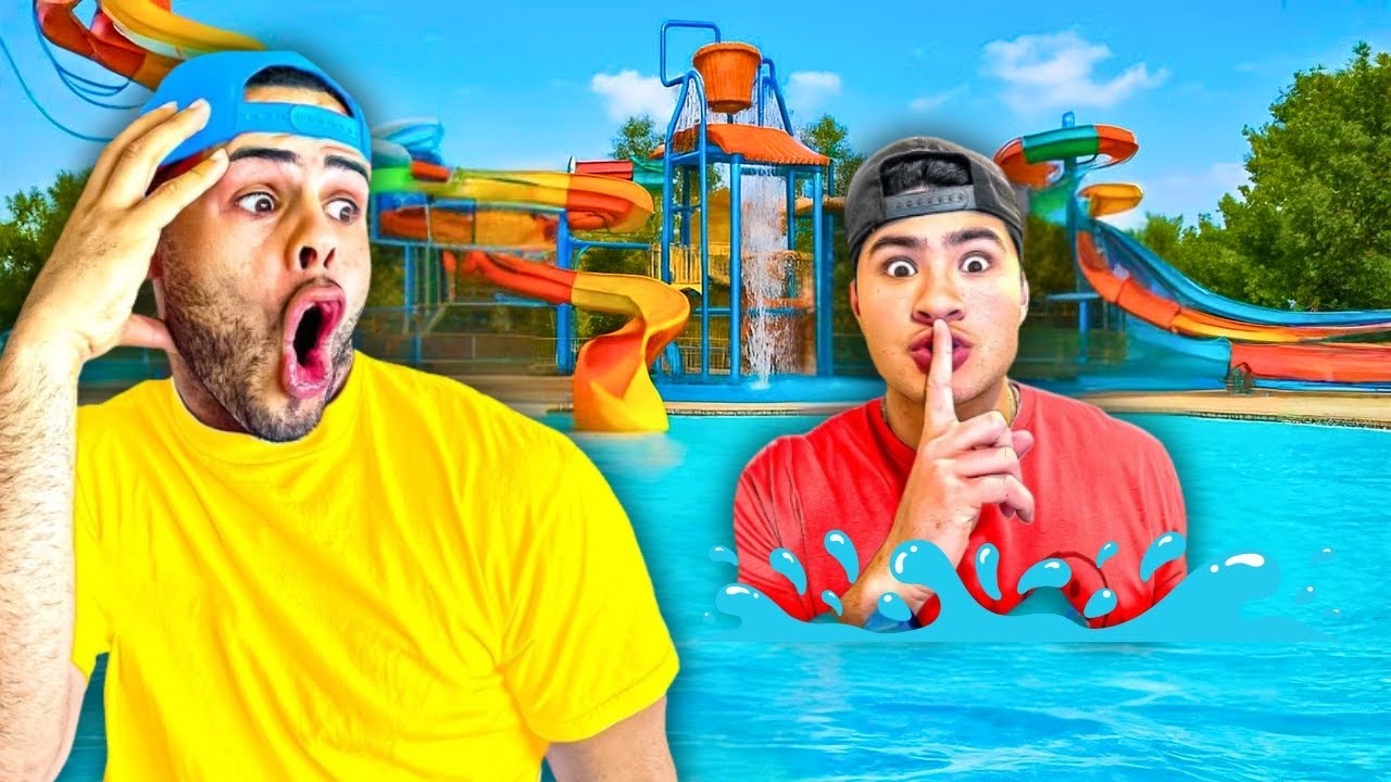 EXTREME HIDE & SEEK IN WATERPARK!