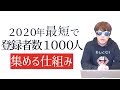 YouTubeの登録者数1000人を最短で集める方法