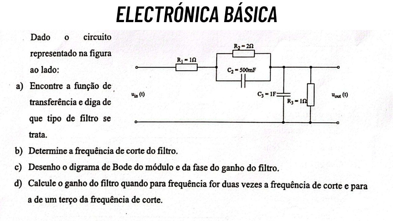 Diagrama de Bode da Magnitude & Fase de um Circuito Eléctrico