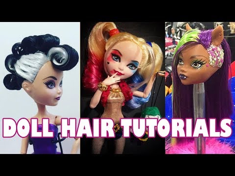 Doll Hair Tutorials - YouTube