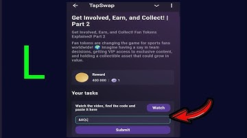 Get Involved, Earn, And Collect! | Part 2 | TapSwap Video Code
