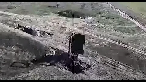 Destruction of an American TPQ firefinder radar station from a Russian Lancet suicide drone