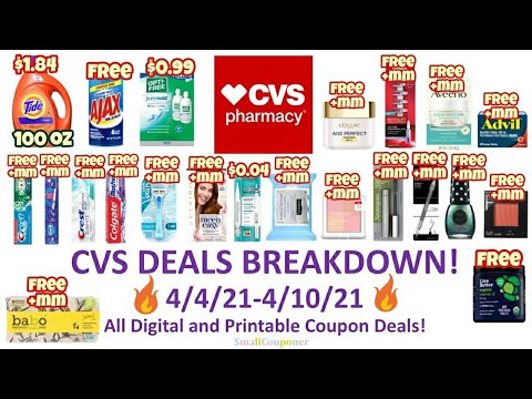 CVS Deals Breakdown 4/4/21-4/10/21! Glitches! Timestamps in Comment! All Digital & Printable Deals!