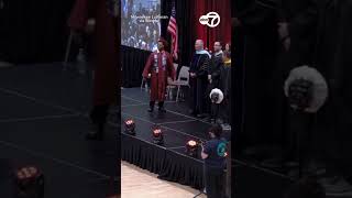 Military sister surprises her brother at high school graduation after serving in Iran War