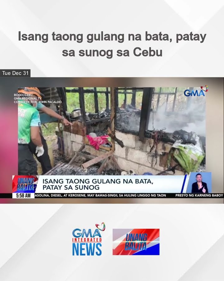 Isang taong gulang na bata, patay sa sunog sa Cebu | Unang Balita