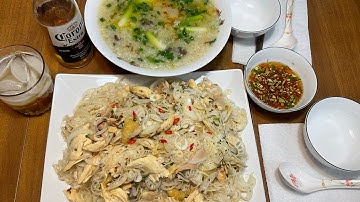 How to make banana tree salad  (goi ga chuối cây )