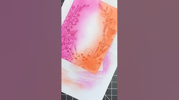 Ink blending on 3D Embossing Folder by @SimonSaysStamp